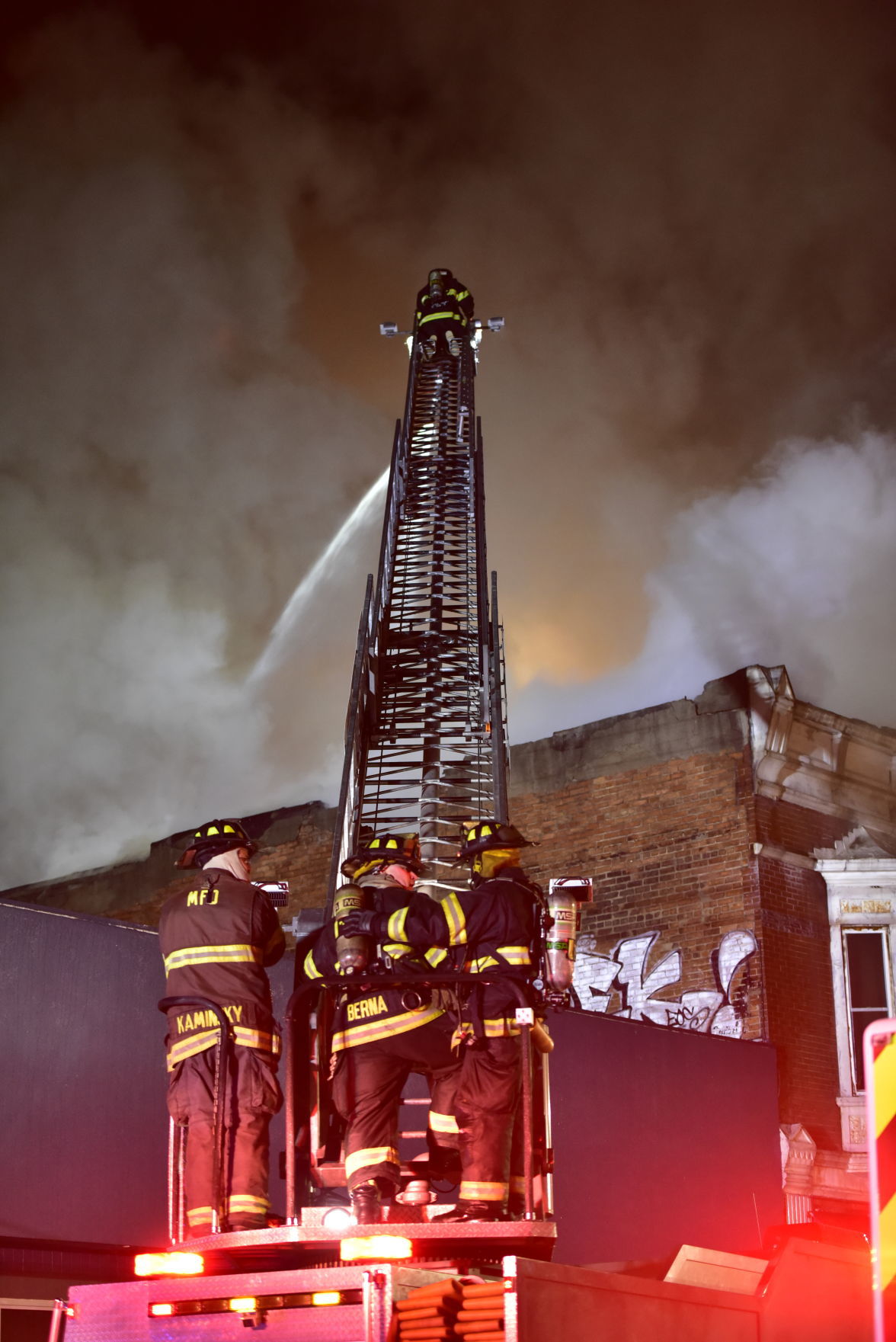 Crews battle fire at the Copper Penny